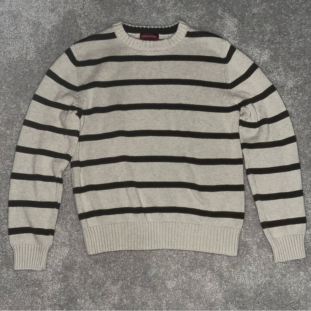 🥥Covington Striped Crewneck Sweater